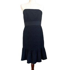 NWT WHBM Black Strapless Dress 8